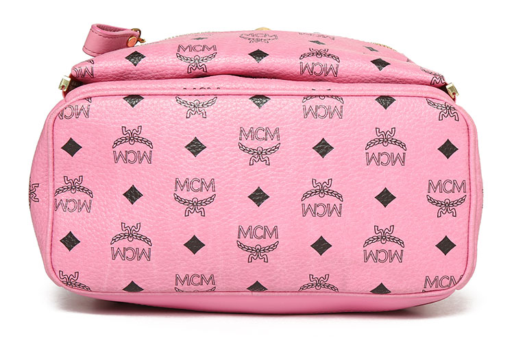 mcm(mcm) 粉色皮质双肩包