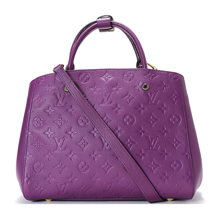 louis vuitton(路易威登) 紫色皮质montaigne手提包