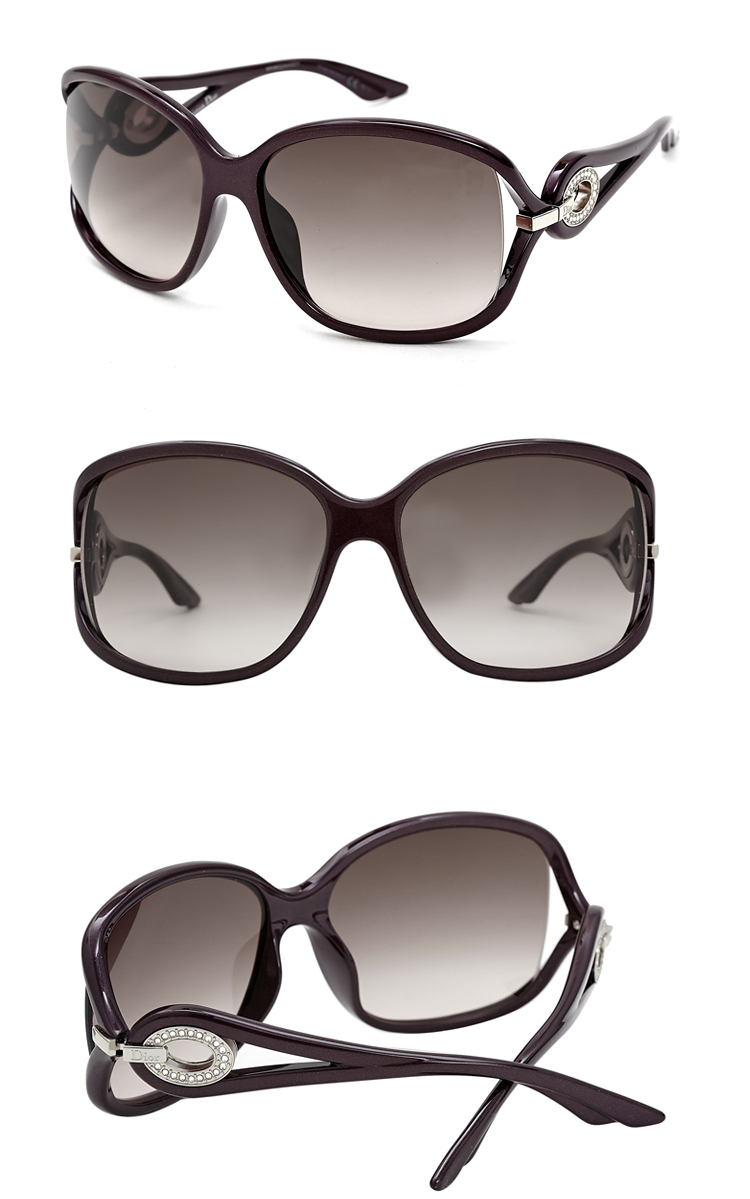 dior/迪奥 dior volute2str 44hk8 紫色大框百搭太阳镜 女性墨镜
