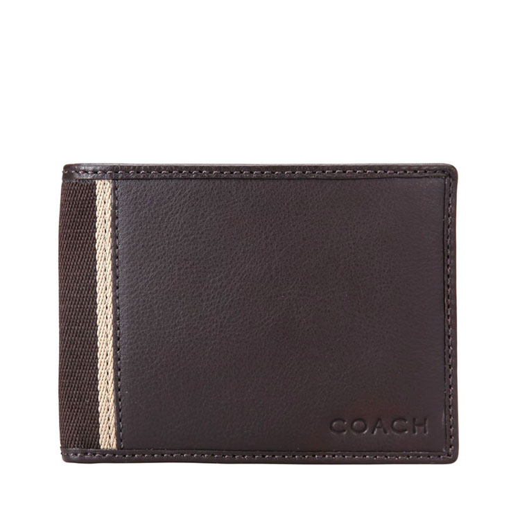 coach 蔻驰 新品 男士牛皮对折短款钱包钱夹 卡包 74388