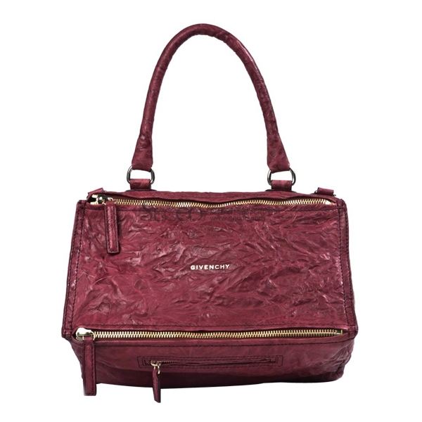 givenchy 纪梵希 女士潘多拉pandora酒红色羊皮单肩包13l5250004 604