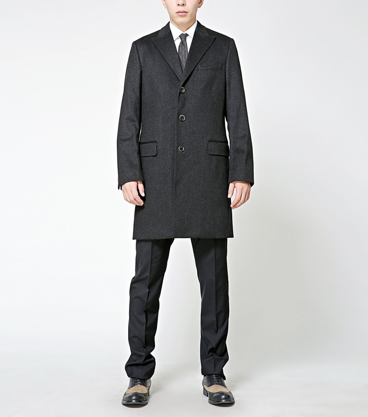 dolce&gabbana/杜嘉班纳男士外套-男士灰色纯新羊毛时尚大衣