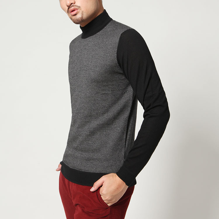 hugo boss/雨果波士男针织衫-黑色羊绒经典羊绒衫