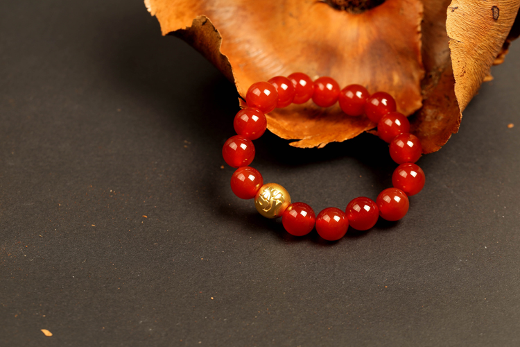 cnuti/粤通 999千足金 3d硬金转运珠 数字形红