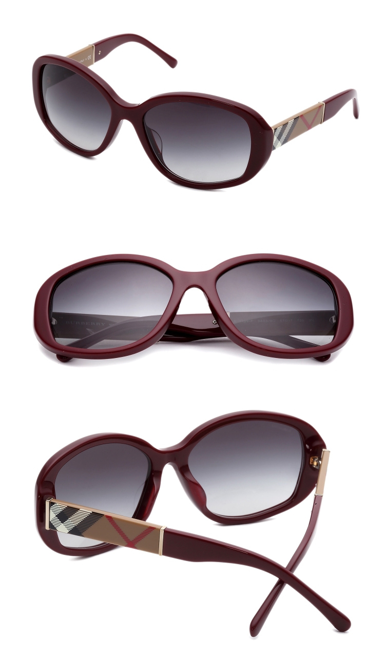burberry/博柏利女式太阳镜 b 4159-f 3403/8g红框