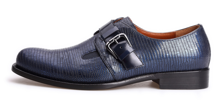 mascal/mascal头层牛皮牛皮内里压花蜥蜴皮男士商务鞋