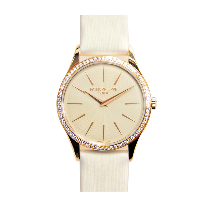 patek philippe/百达翡丽 calatrava 玫瑰金 机械女表 4897r-010