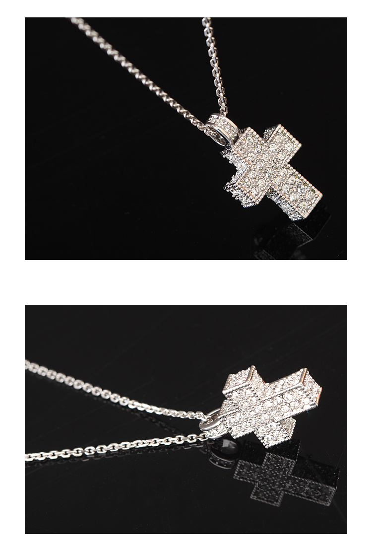 swarovski/施华洛世奇 14年新款银色十字架项链5020060