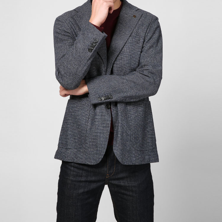 hugo boss/雨果波士男士西装-男士高端系列蓝色羊毛商务西服单衣