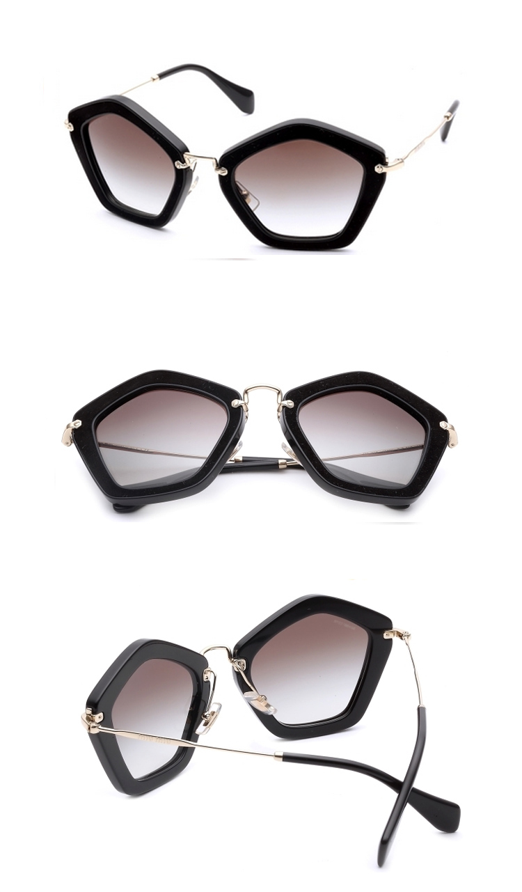 缪缪太阳镜 女式时尚个性墨镜 smu06o五角形框小辣椒明星同款太阳眼镜