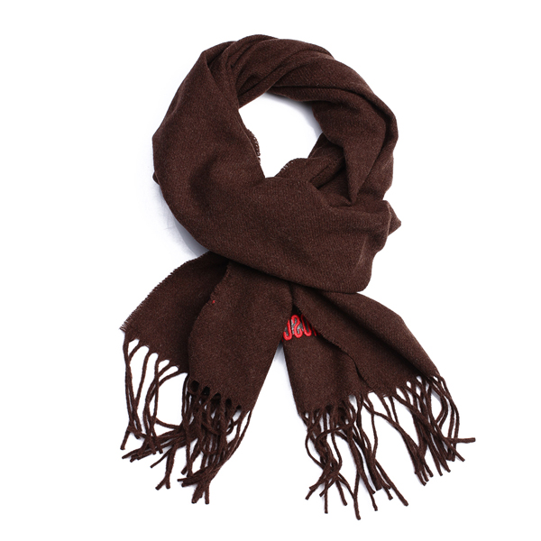 moschino/莫斯奇诺棕色羊毛围巾