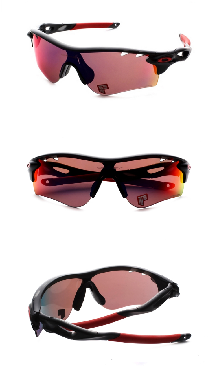oakley/欧克利太阳眼镜 oo9181 p 23粉色片男式偏光墨镜 运动款 骑车
