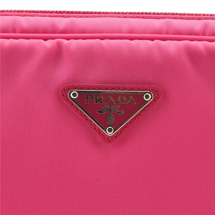 prada(普拉达)*粉色三角标尼龙手包1n1554