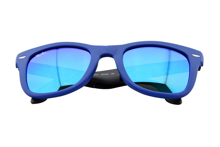 rayban雷朋 炫彩系列太阳镜rb4105 602017 50 蓝色镜框蓝色反光镜片