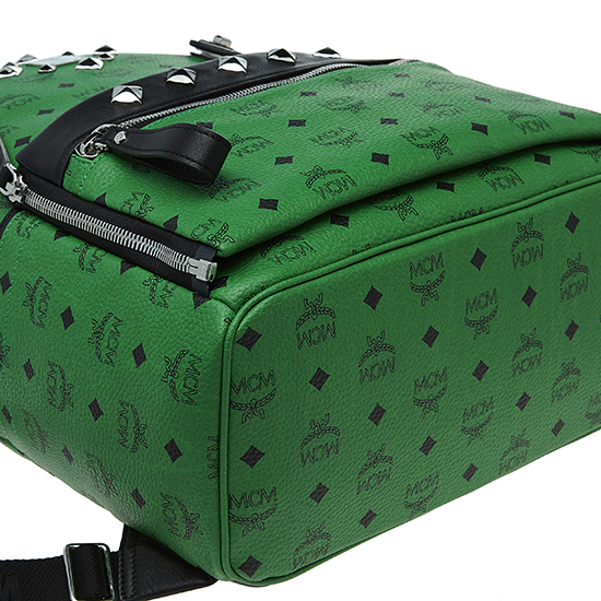 mcm/mcm 女士绿色中号stark系列pvc/配皮双肩背包mmk4sve79ga001