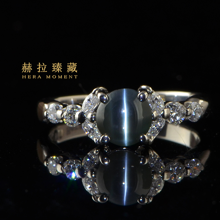 heramoment 赫拉臻藏 pt900变色猫眼石戒指
