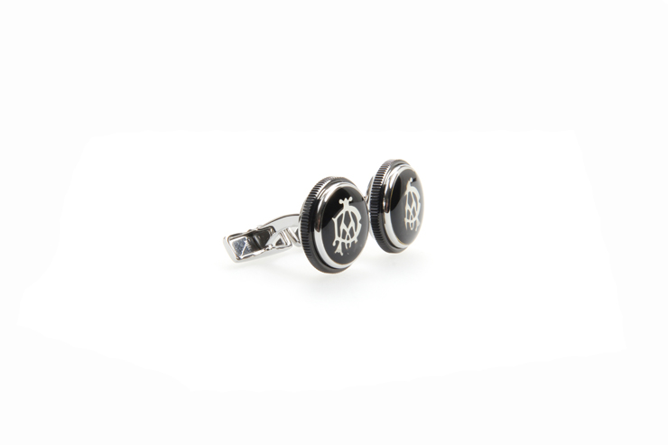 alfred dunhill/艾尔弗雷德·登喜路 圆形金属铁ad标志黑色男士袖口