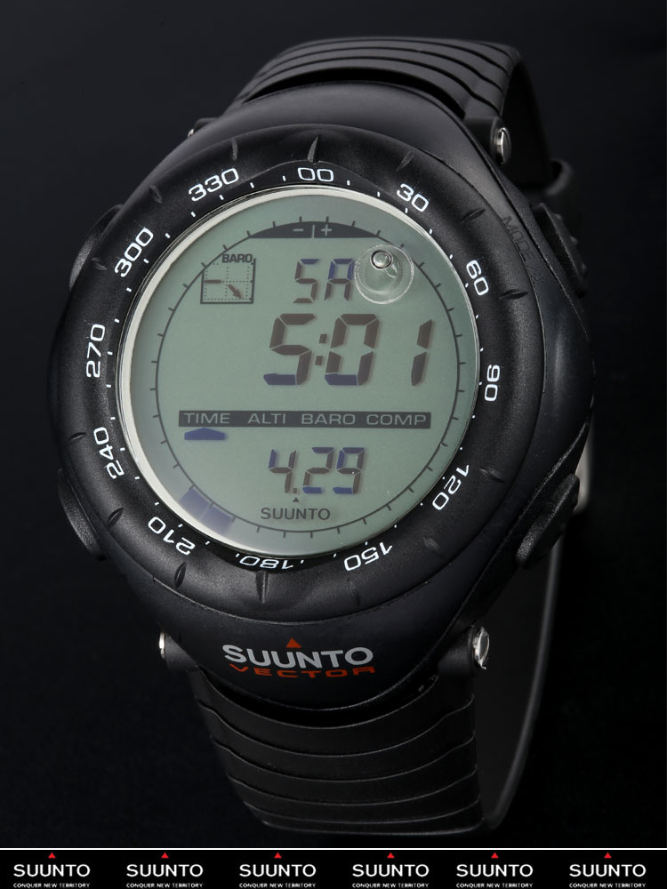 suunto/颂拓/松拓vector 矢量黑色登山腕表(ss010600110)