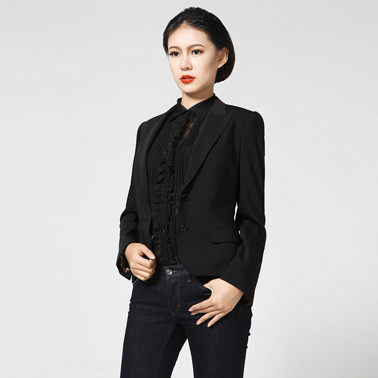 dolce&gabbana/杜嘉班纳女士士黑色羊毛西装