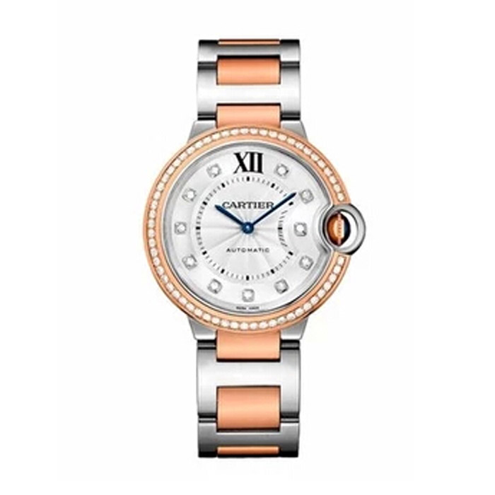 cartier/卡地亚 蓝气球系列 18k玫瑰金 自动机械女表 we902078