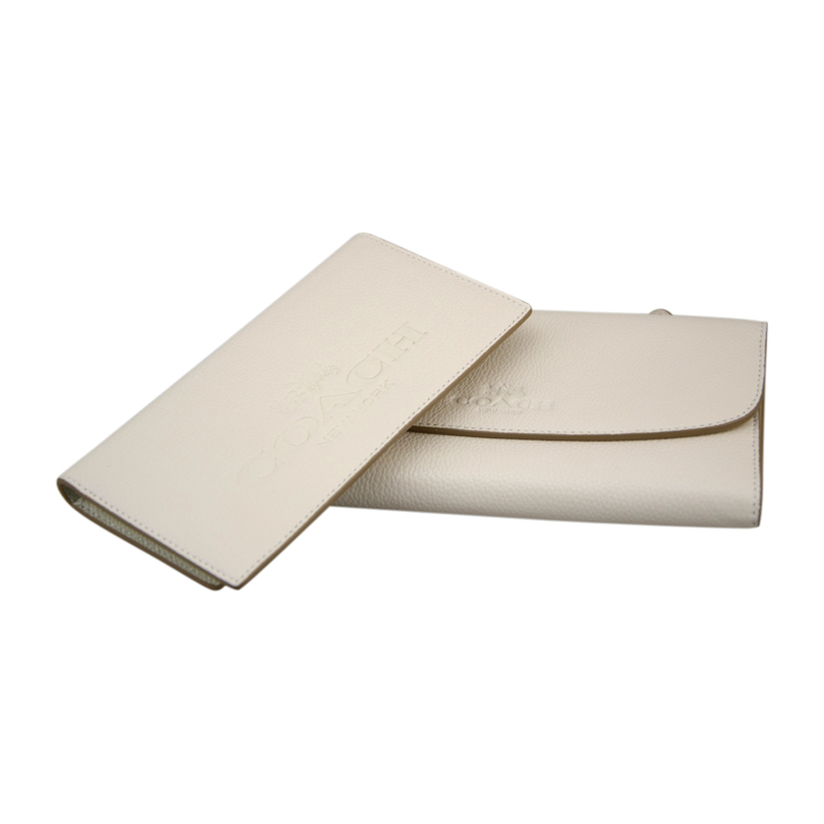 coach/蔻驰 女士麦迪逊白色牛皮长款钱包