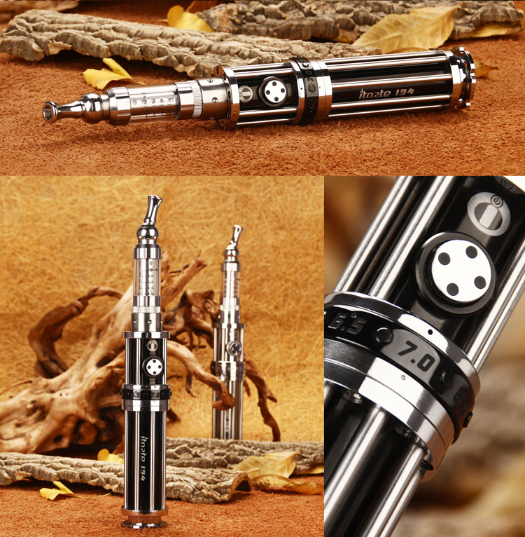 戒烟清肺 不锈钢加特林机枪itaste134 可调压电子烟套装 黑色