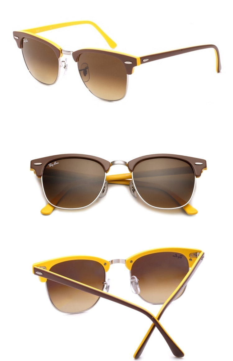 ray-ban/雷朋太阳镜 rb3016 1104/85双色框茶片男女款复古墨镜 大师
