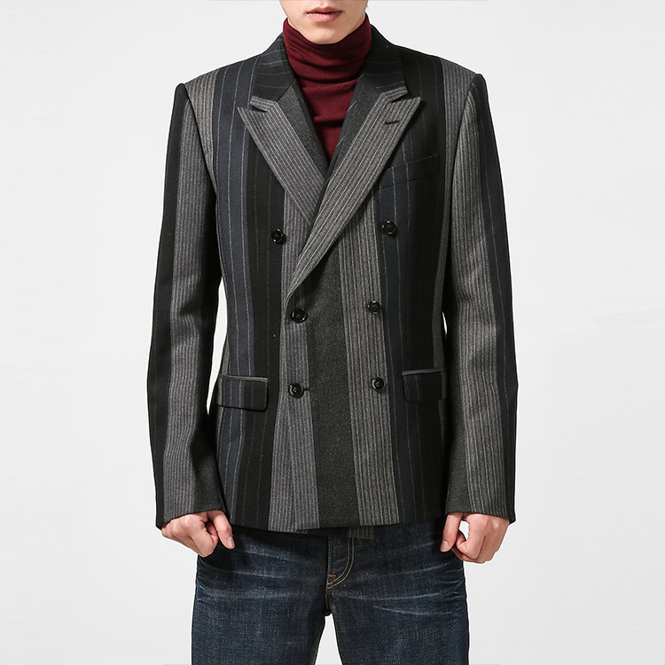 dolce&gabbana/杜嘉班纳男士西装-男士灰色棉经典西服单衣 断码