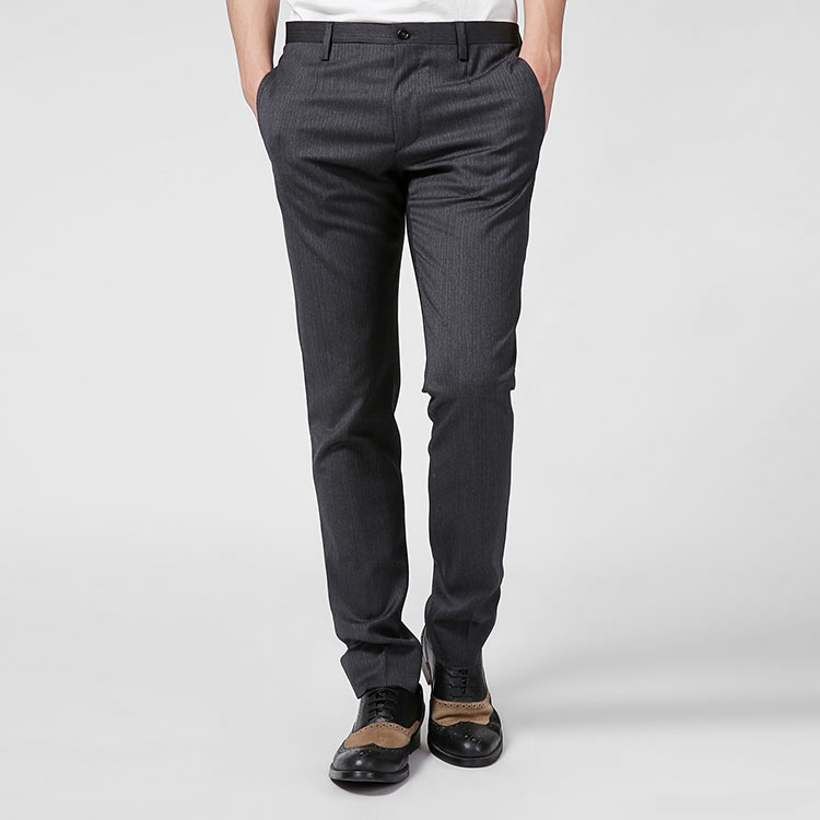 dolce&gabbana/杜嘉班纳男士裤子-男士灰色羊毛经典西裤 断码