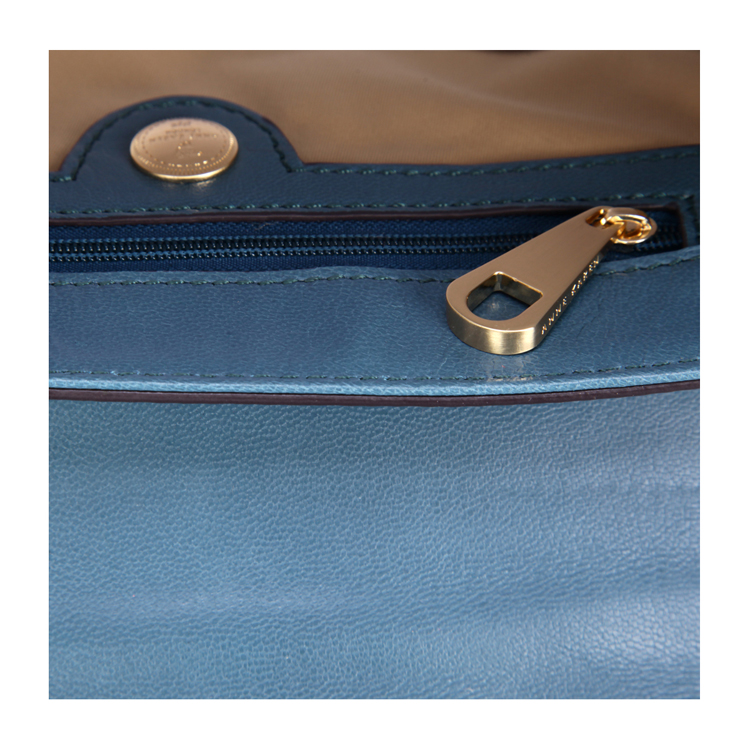 anne karen/安珂琳轻松系列女士羊皮单肩包 孔雀蓝/松石绿色