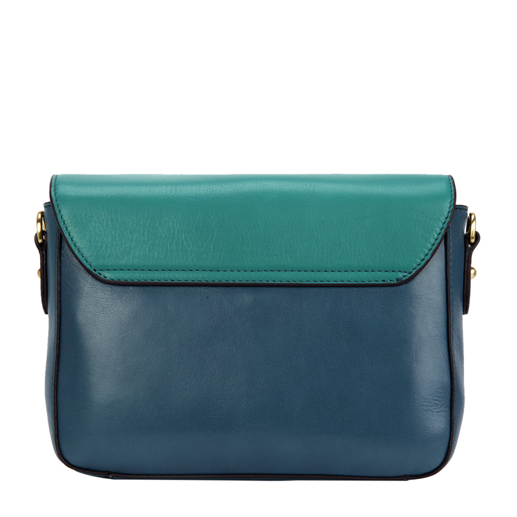 anne karen/安珂琳轻松系列女士羊皮单肩包 孔雀蓝/松石绿色