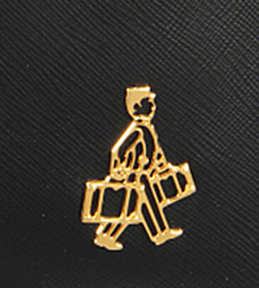 prada/普拉达 女士金logo牛皮手拿包